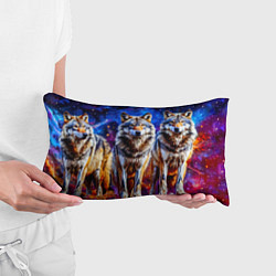 Подушка-антистресс Волки в космосе, цвет: 3D-принт — фото 2