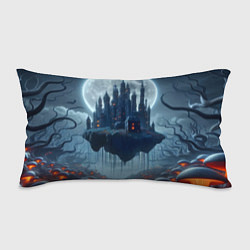Подушка-антистресс Замок Дракулы и неоновые грибы - нейроарт фантазия