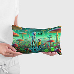 Подушка-антистресс Рик и Морти изучают планету мухоморов - нейроарт ф, цвет: 3D-принт — фото 2