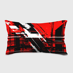 Подушка-антистресс Diagonal black and white stripes on a red backgrou, цвет: 3D-принт