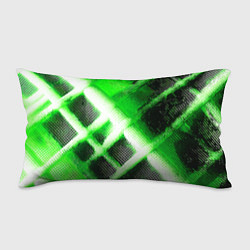 Подушка-антистресс Зелёная сеть на чёрном фоне, цвет: 3D-принт