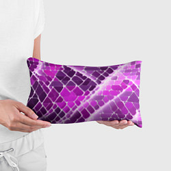 Подушка-антистресс Фиолетовые рельефные плитки и белое свечение, цвет: 3D-принт — фото 2