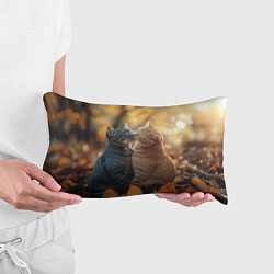 Подушка-антистресс Кот и кошка целуются, цвет: 3D-принт — фото 2