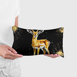Подушка-антистресс Газель на черном, цвет: 3D-принт — фото 2