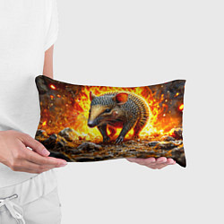 Подушка-антистресс Броненосец в огне, цвет: 3D-принт — фото 2