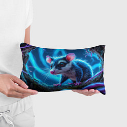 Подушка-антистресс Опоссум в синей туманности, цвет: 3D-принт — фото 2