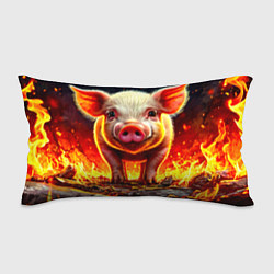 Подушка-антистресс Свинка в огне, цвет: 3D-принт
