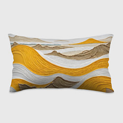 Подушка-антистресс Волны из желтых ниток