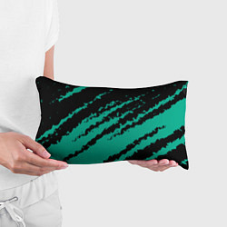 Подушка-антистресс The color is black and turquoise, цвет: 3D-принт — фото 2