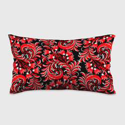 Подушка-антистресс Хохлома - красная роспись, цвет: 3D-принт