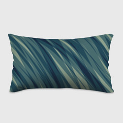 Подушка-антистресс Зеленовато-синий полосы, цвет: 3D-принт