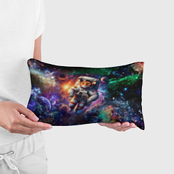 Подушка-антистресс Котик бравый космонавт - неон, цвет: 3D-принт — фото 2