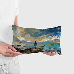 Подушка-антистресс Мальчик и лодка, цвет: 3D-принт — фото 2