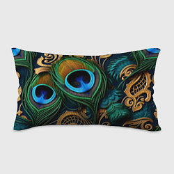 Подушка-антистресс Узоры и перья павлина