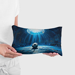 Подушка-антистресс Футбольный мяч в синем, цвет: 3D-принт — фото 2