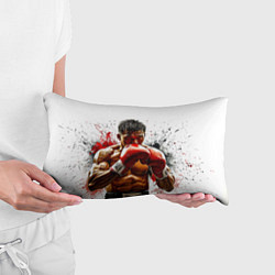 Подушка-антистресс Тайский боксер на белом, цвет: 3D-принт — фото 2