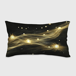 Подушка-антистресс Золотистый свет на черной текстуре, цвет: 3D-принт