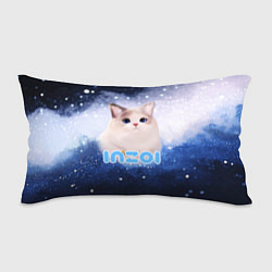 Подушка-антистресс Inzoi логотип с белой кошечкой