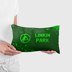 Подушка-антистресс Linkin Park 2024 - green gradient по-горизонтали, цвет: 3D-принт — фото 2