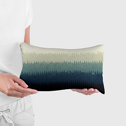Подушка-антистресс Серо-синий градиент текстурированные полосы, цвет: 3D-принт — фото 2