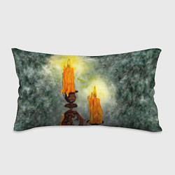 Подушка-антистресс Две горящие свечи в темноте, цвет: 3D-принт