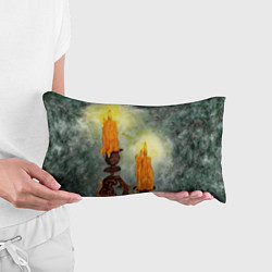 Подушка-антистресс Две горящие свечи в темноте, цвет: 3D-принт — фото 2