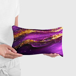 Подушка-антистресс Золотистая фиолетовая текстура, цвет: 3D-принт — фото 2
