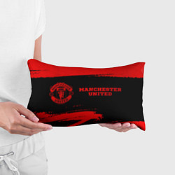 Подушка-антистресс Manchester United - red gradient по-горизонтали, цвет: 3D-принт — фото 2