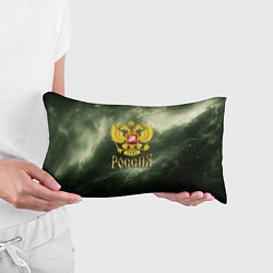 Подушка-антистресс Россия - герб на зеленом фоне, цвет: 3D-принт — фото 2