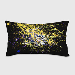 Подушка-антистресс Желто синяя краска на черном