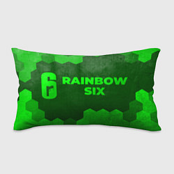 Подушка-антистресс Rainbow Six - green gradient по-горизонтали, цвет: 3D-принт