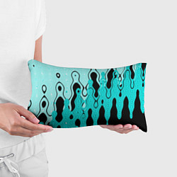 Подушка-антистресс Чёрно-голубой абстракция, цвет: 3D-принт — фото 2