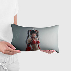 Подушка-антистресс Азиатская девушка в красном латексе, цвет: 3D-принт — фото 2
