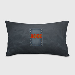 Подушка-антистресс ACDC логотип в виде джинсовой нашивки