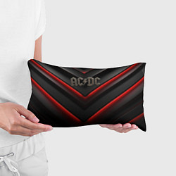 Подушка-антистресс ACDC лого из металла на черно-красной текстуре, цвет: 3D-принт — фото 2