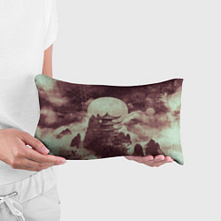 Подушка-антистресс Японская башня в горах, цвет: 3D-принт — фото 2