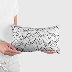 Подушка-антистресс Белый с серыми волнистыми полосами, цвет: 3D-принт — фото 2