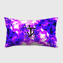 Подушка-антистресс Doom неоновый огонь лого, цвет: 3D-принт