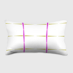 Подушка-антистресс Color white pink yellow stripes, цвет: 3D-принт