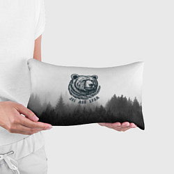 Подушка-антистресс Лес мой храм - медведь бог лесов, цвет: 3D-принт — фото 2