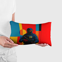Подушка-антистресс Контр-террорист CS 2 поп-арт, цвет: 3D-принт — фото 2