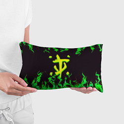 Подушка-антистресс Doom зелёный огонь, цвет: 3D-принт — фото 2