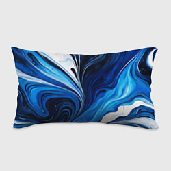 Подушка-антистресс Бело синяя абстракция, цвет: 3D-принт