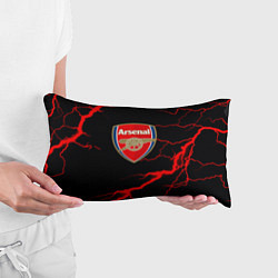 Подушка-антистресс Arsenal красные молнии, цвет: 3D-принт — фото 2