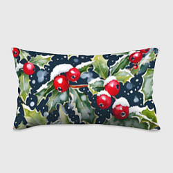 Подушка-антистресс Зимний остролист, цвет: 3D-принт