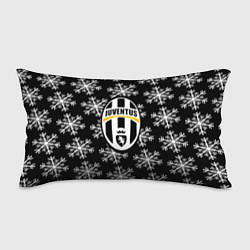 Подушка-антистресс Ювентус снежинки белые, цвет: 3D-принт