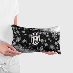 Подушка-антистресс Ювентус белые снежинки краски, цвет: 3D-принт — фото 2