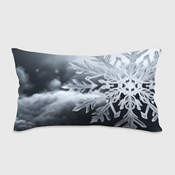 Подушка-антистресс Снежинка на черно белое