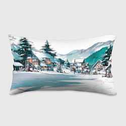 Подушка-антистресс Дома и елки - Новый год, цвет: 3D-принт