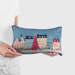 Подушка-антистресс Новогоднее гуляние у красной елки, цвет: 3D-принт — фото 2